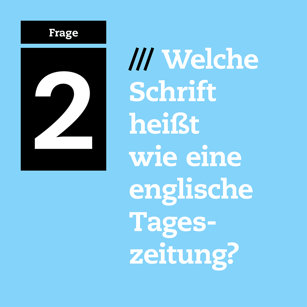 Die zweite Frage von unserem Designquiz