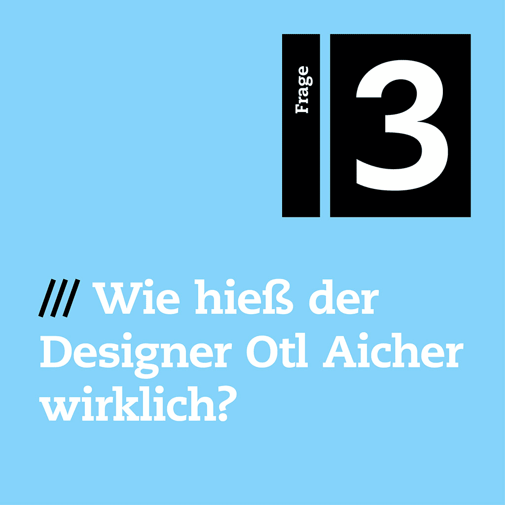 Die dritte Frage von unserem Designquiz