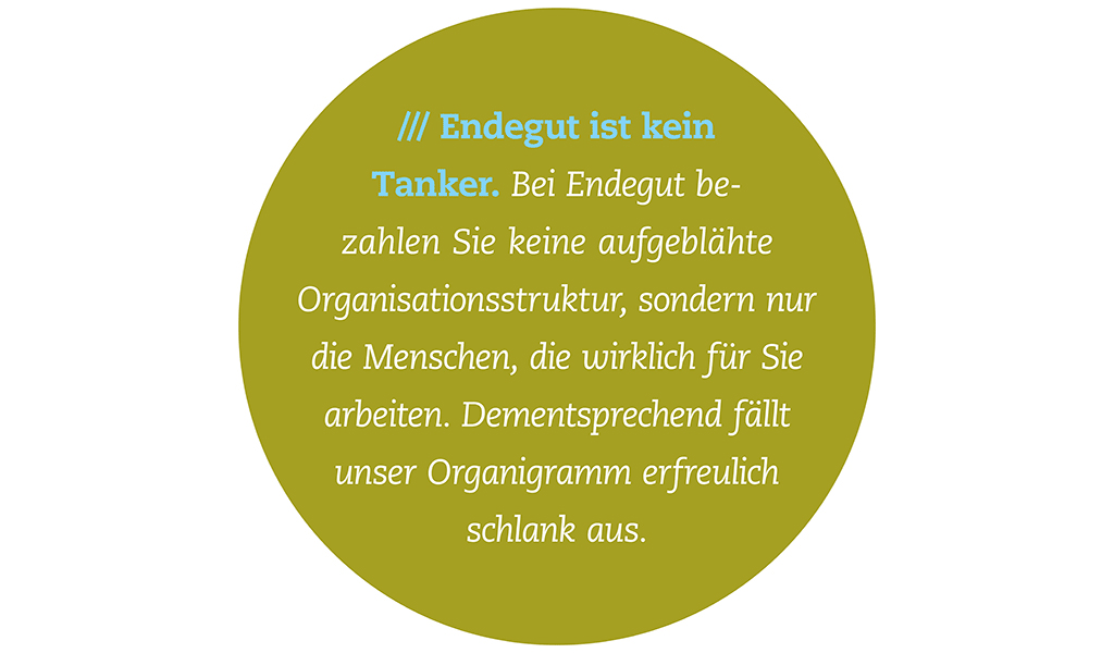 Beschreibungstext zum Organigramm von Endegut