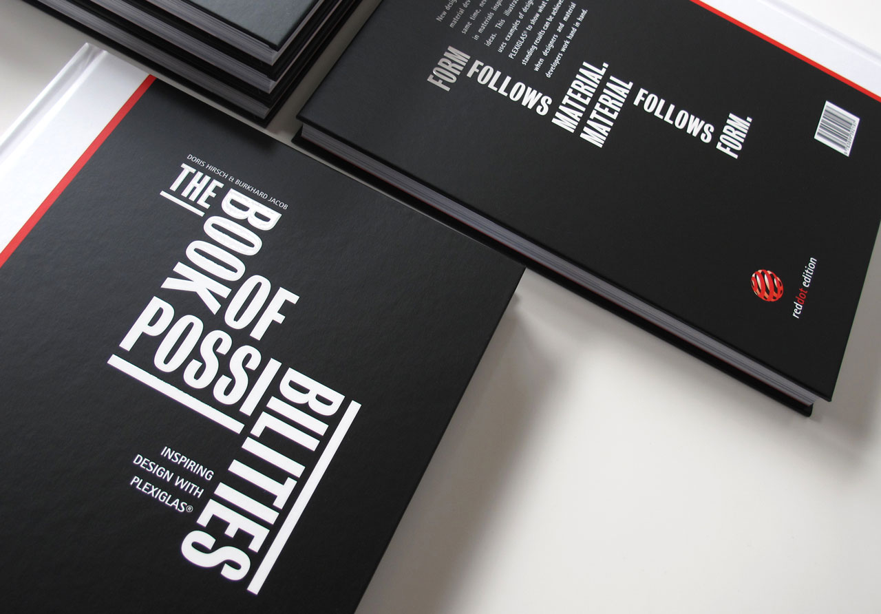 The Book of Possibilities – Inspiring Design with PLEXIGLAS®: Titel und Rücktitel
