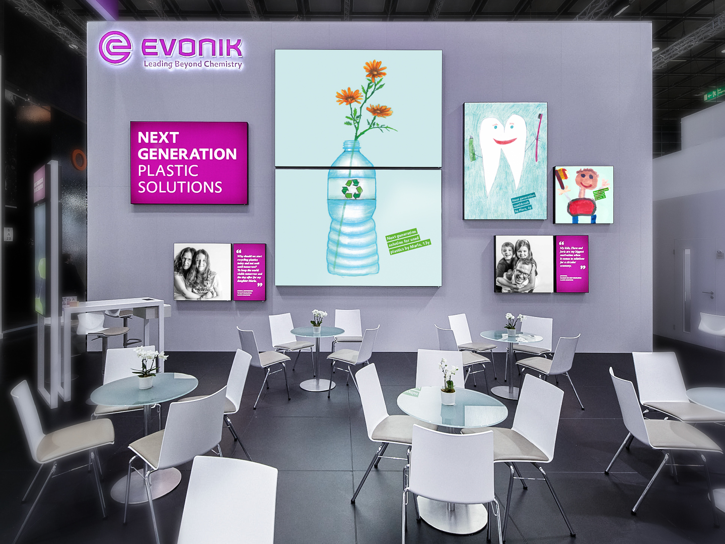 Der Evonik-Messestand auf der Kunststoffmesse K2022