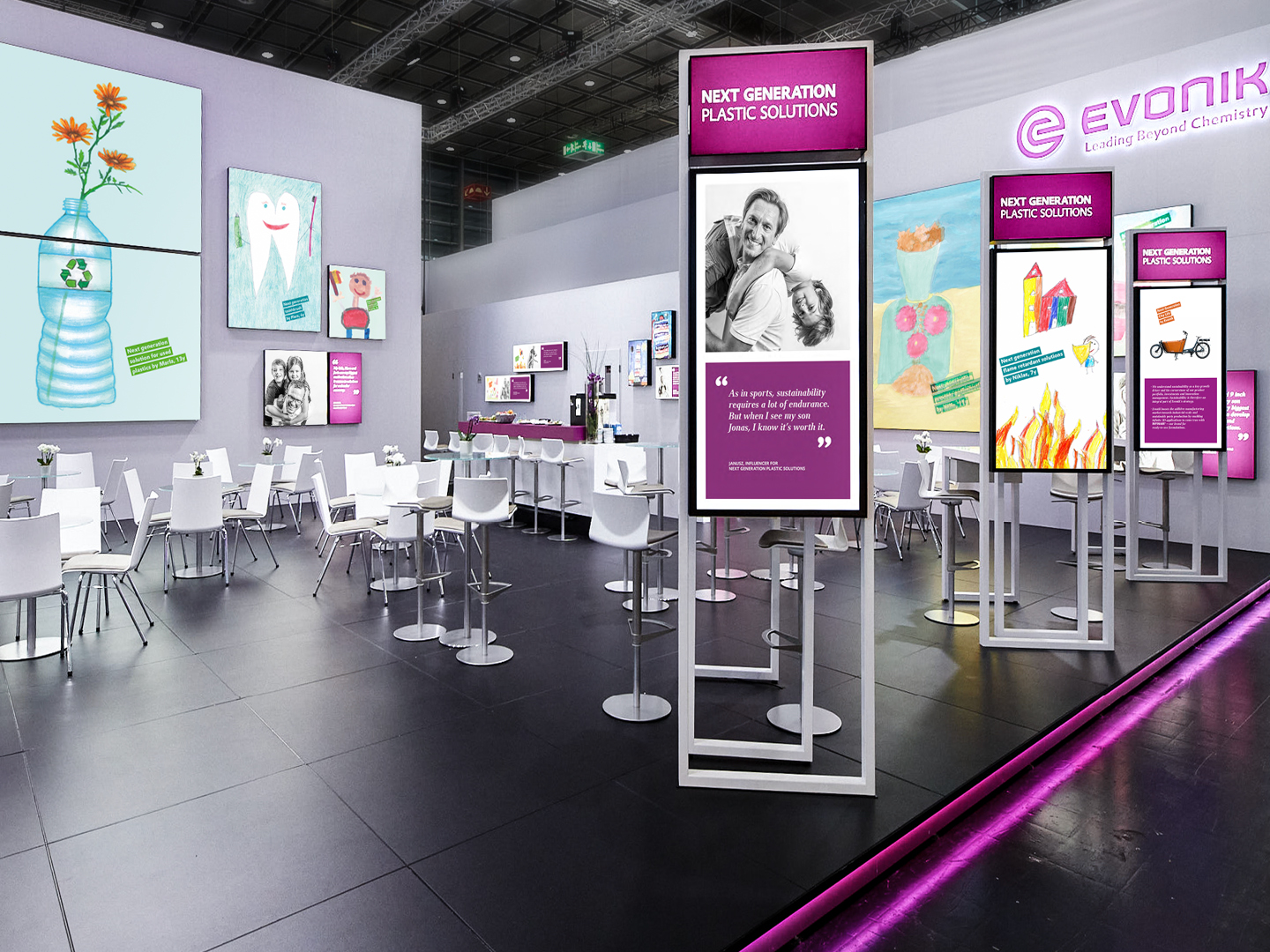 Der Evonik-Messestand auf der Kunststoffmesse K2022