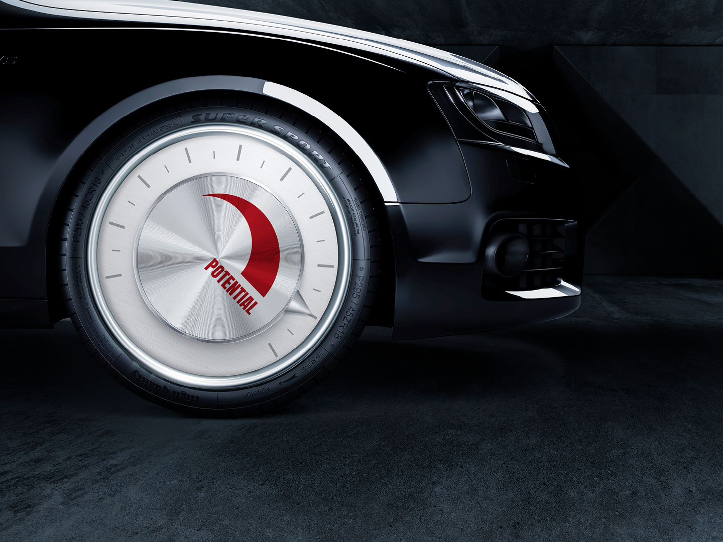 Das Motiv „Auto“ aus der „Potentiometer“-Kampagne für die Silane von Evonik