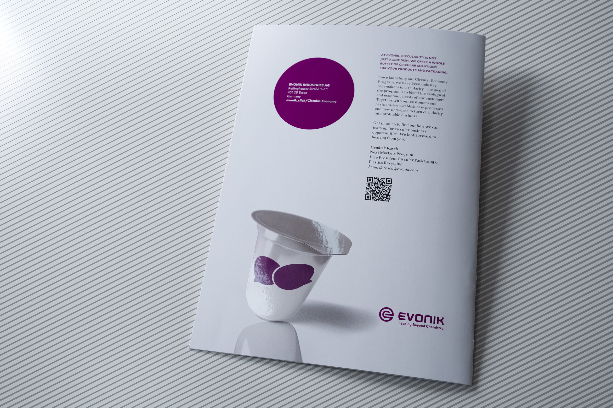 Broschüre „Partner for Circular Packaging“, Rückseite